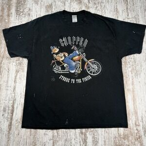 Vintage 2003 Popeye Chopper‎ Strong To The Finish T-Shirt Size 2XL